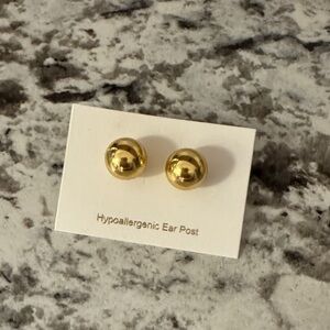 J. Crew Gold Ball Earrings